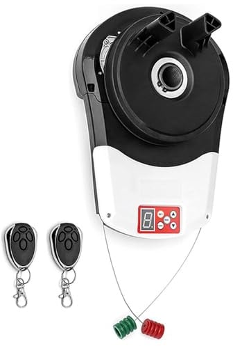 Remote Control Roller Garage Door Opener, 800N Electric Rolling Shutter Motor with 2 Wireless Remotes, Easy to Install Auto Door Operator