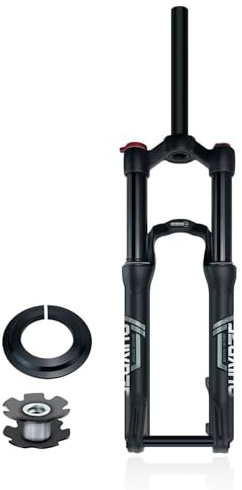 LHHL 20'' 24'' Forcella Ammortizzata per Mountain Bike Escursione 90/120mm Forcella MTB Ad Aria Regolazione del Ritorno 1-1/8 Diritta Forcella Anteriore Perno Passante 15 * 100mm Freno A Disco(24'')