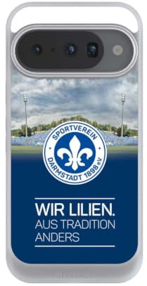 Hülle kompatibel mit Google Pixel 10 Handyhülle NIVOcore Schutzhülle Frozen Offizielles Lizenzprodukt SV Darmstadt 98 Wappen
