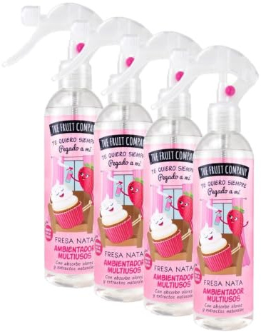 The Fruit Company Spray Ambietador Fresa Salud y Cuidado Personal (Paquete de 4)