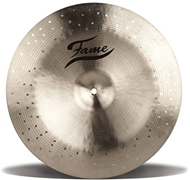 Fame Masters, 16 Zoll, Handgehämmertes B20 Bronze China Becken, Traditionelles Finish, Ausgewogener Warmer Sound, Professionelle Qualität, Ideal für Studio, Live Performance