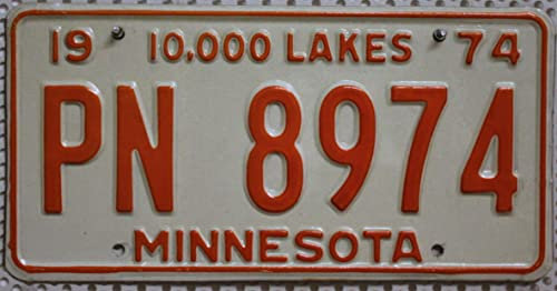 USA_Auswahl_von_Fahrzeugschildern Oldtimer - Nummernschild Minnesota : Kennzeichen US License Plate : Metall-Schild USA