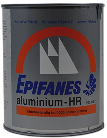Epifanes Aluminium bis 1000 Grad, 1 Liter E7-9B hitzebeständige Anstrichfarbe