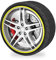 OCC MOTOR SPORT Protezione Cerchioni Auto, in Lega Giallo 6 metri