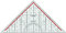 Standardgraph 32 cm Lineal aus Kunststoff mit abnehmbarem Griff