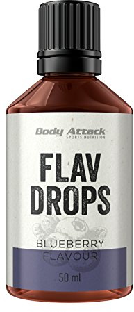 Body Attack Flavdrops zuckerfreie Aromatropfen Vegan ohne Aspartam Blaubeere 3er Pack 3x 50 ml