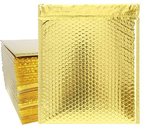 STARVAST 30 Stück gesteppter Umschlag, 216 x 381 mm, goldfarben