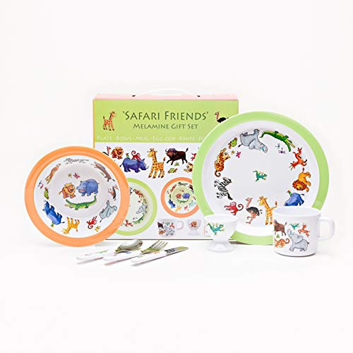 Safari Friends 7 Piece Melamine Gift Set