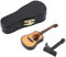 Fydun Miniatur-Gitarrenmodell aus Holz, 10 cm/16 cm, Mini-Gitarre, mit Tasche für die Dekoration von Büro, Geschenk zum Geburtstag oder Weihnachten (10 cm)
