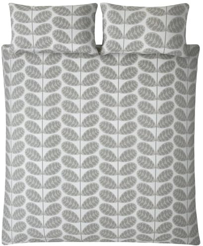 Orla Kiely Bettwäsche mit botanischem Stiel, Kieselsteingrau, Einzelbettbezug (135 x 200 cm)