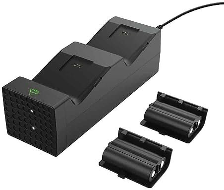Trust Gaming GXT 250 Xbox Series X/S Controller Ladegerät, Zweifach-Ladedock, Controller Ladestation Dock für Controller, Schwarz