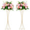 Nuptio 2 Stück Rose Gold Hochzeit Mittelstücke Tischvase, 79cm Hoch Metall Trompete Vase, Straße Führen für Hochzeitsfeier Abendessen Herzstück, Blumenständer für Weihnachten Jubiläum Dekoration
