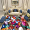 RUGMRZ Teppich Auslegeware Moderne einfache Steinmuster schmutzige Anti-Rutsch Weichwasserwäsche-Sofa-Tee Mehrere Wohnzimmer-Schlafzimmer-Teppichboden Carpet Bedroom Waschba140X200CM/4ft 7''X6ft 7''