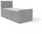 FEDVE Boxspringbett 100x200 Grau – Lautaro - Praktisches Bett mit Bettkasten – Gemütlich Einzelbett zum Schlafzimmer – Stabiles Kopfteil Bett mit Stauraum