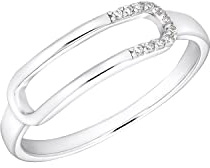 s.Oliver Damen-Damenring 925er Silber 11 Zirkonia 54 Silber 32024538