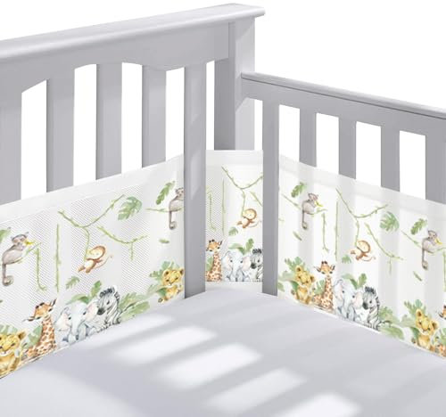 Bettumrandung Babybett,Baby Nestchen Bettumrandung,Kopfumrandung Babybett,Babybett Atmungsaktiver Kollisionsschutz,Babybett Umrandungen,für Neugeborene,Jungen und Mädchen