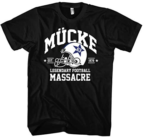 Mücke 63 Herren T-Shirt | Football Shirt Kult Weltkulturerbe | M2 Schwarz (XXL)