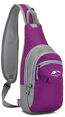 FANDARE Unisex Brusttasche Sport-Schultertaschen Sling Bag Herren Damen Umhängetaschen Crossover Rucksack Schultertasche Daypacks für Outdoor Reisen Camping Wanderrucksäcke Crossbody PackDunkelgrün