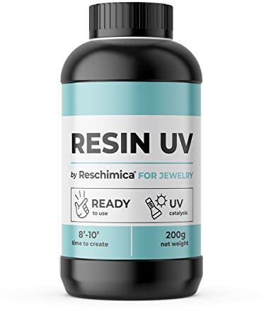 UV-Harz,kristallklar,UV-Härtung, Epoxidharz, Ohrringe, Halsketten, Armbänder,epoxidharz zubehör, UV Kleber, uv harz für Schmuckherstellung (200 gr)