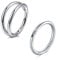MODRSA 16G Septum Piercing 316L Chirurgenstahl Nasenpiercing Ring Helix Conch Mond Hinged Clicker Tragus Knorpel Ohr 2 Stück 10MM Silber