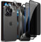 Aerku Sichtschutz Full Screen Schutzfolie für iPhone 15 Pro Max 6,7 für Panzerglas mit Kameraschutz, 2 PCS Anti-Spy Panzer Schutz Glas Folie und 2 PCS HD Kamera Schutzfolie, 9H Privacy Schutzglas