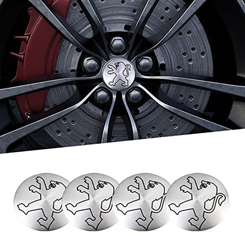 4 Stück Auto Naben Mittelkappen, Für Peugeot 206 307 308 3008 207 208 407 508 2008 5008 107, 56 Mm, Staubdichte Felgen Abzeichen Rad Mittelkappen, wasserdichte Radkappen