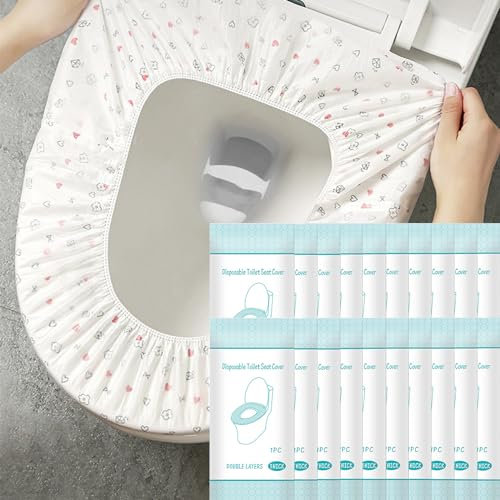 Keesoon Einweg-Toilettensitzbezug, 20 Stück, U-Form, Polyethylen, Modern, Toilettensitzbezug, TOILET_SEAT