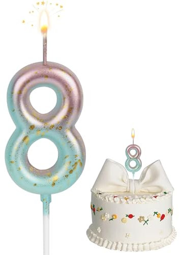 Zahlen Kerzen, Kerze 8 Geburtstag, 11D Geburtstagskerzen, Farbverlauf Kerzen, Geburtstagskerzen Für Kinder Erwachsene Für Geburtstag Jahrestag Partys