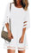 Vetinee White Summer Dress for Women - Beach Short Homecoming Dress - Size Large (UK 16-18)