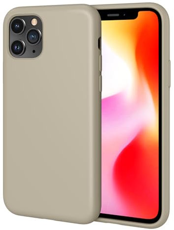 aaaioe Silicone Case for iPhone 11 Pro,Soft Ultra Slim Protective Shockproof Liquid Silicone Phone Case with Drop Protection Corners,Anti-Scratch Microfiber Lining,5.8 inch-Gray