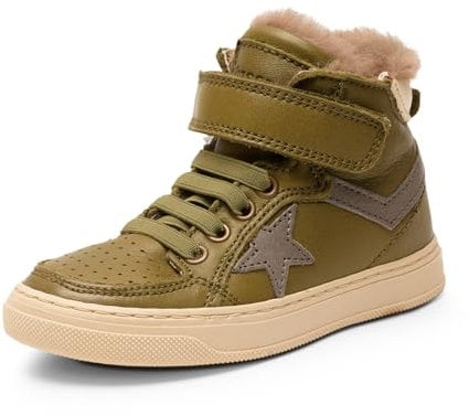 bisgaard Unisex Kinder Isak Lamb lace Shoe, Khaki, 36 EU