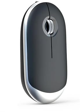 2.4G Mouse senza fili ricaricabile ergonomico silenzioso Bluetooth Mouse Topi di computer Protable per Mac Tablet Macbook Air Laptop PC Gaming Office (Nero a doppia modalità)