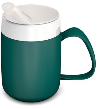 Ornamin Becher mit Trink-Trick mit Schnabelaufsatz, petrol