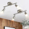 Glitzerlife LED Deckenstrahler 2 Flammig Deckenspot - 2ER Deckenlampe GU10 Deckenleuchte Schwenkbar 330°Drehbar Spot Strahler Flurlampe Nickel Modern Wohnzimmer Schlafzimmer Flur