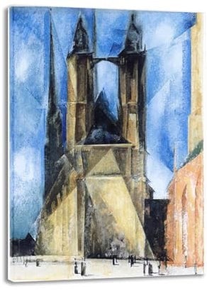 RYLJCZ Gerahmt – LyoneI feininge (Marktkirche), abstrakte Leinwanddrucke – Reproduktion berühmter Gemälde – Leinwand-Wandkunstbilder für Wohnzimmerdekoration, 30 x 40 cm (11,8 x 15,7), gerahmt