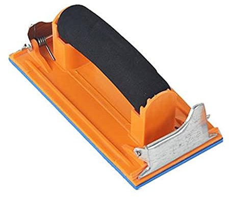 Comodo supporto per carta vetrata manuale Levigatrice a mano con manico in spugna Manico ergonomico Strumento di macinazione per lucidatura 18,2/7,16 '' Levigatrice a mano W/Maniglia Blocco di