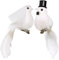 BETESSIN Taubenpaar Hochzeit Deko Hochzeitstaubenpaar mit Clip 2X Künstliche Taube Klein Hochzeitsdeko Künstliche Vögel Deko Figuren Weiß Gastgeschenke Dekoration 9/10cm