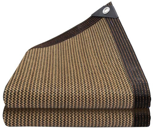 Filet d'ombrage Extérieur, Toile d'ombrage Marron avec œillets, 1x2 2x6 3x5 4x5 7x8 6x9 2x8 3x4 3x10m Résistant aux UV 90%, Tissu en HPDE pour Jardin Serre Grange(500cmX500cm)