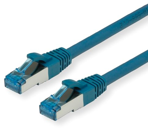 VALUE Patchkabel Kat.6A (Class EA) S/FTP (PiMF), LSOH, blau, 0,15 m