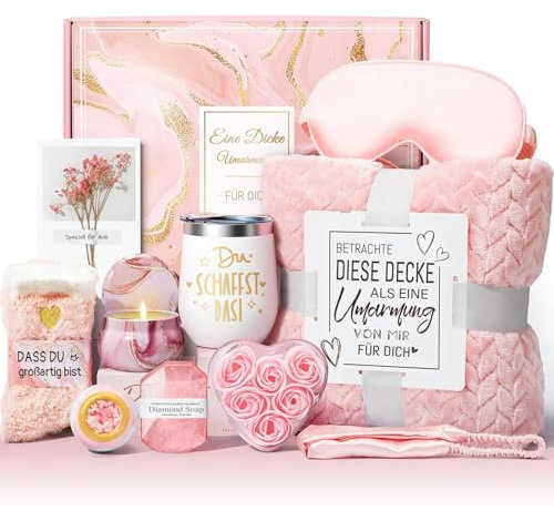 Wellness Geschenke für Frauen, Geburtstagsgeschenk für Frauen, Geschenk Freundin Geburtstag, Geschenk für Frau Beste Freundin Schwester Kollegin zum geburtstag, Entspannung Geschenkset Frauen