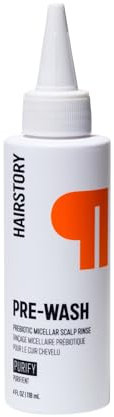Hairstory Pre-Wash, Prebiotic Micellar Scalp Rinse, Refreshing Deep Clean for Hair, Removes Product Buildup, Oil & Dirt, Balances Scalp Microbiome, 4oz