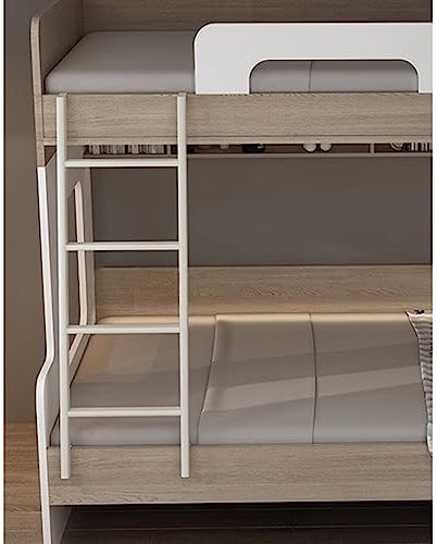 Weiße Etagenbettleiter, 140 cm hoch, Doppel-/Queen-Size-Hochbett-Treppe mit Haken für Zuhause, langlebige und stabile Dachbodentreppe, Leiter (Größe: 1,4 m), Weiß, 1,16 m