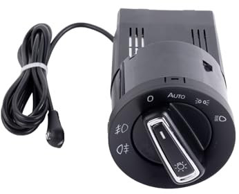 1C0941531 Scheinwerferschalter Automatischer Lichtschalter Lampenschalter Scheinwerfer Steuerschalter mit Lichtsensormodul Ersatz für 1997-2006 Golf IV Polo Lupo Passat New Beetle 3BD941531 3BD941531A