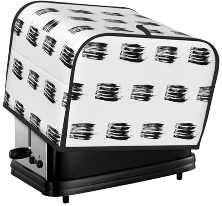 Toaster Cover Dust Coverwith Hand Drawn Scribble Smears 4 Slice Toaster Cover