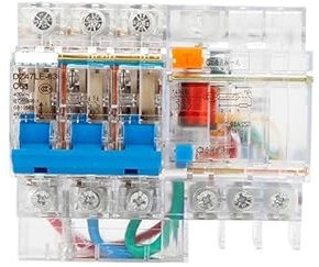 SAYTAK Magnetotermico,Interruttore Magnetotermico Protezione dalle perdite Trasparente Interruttore di dispersione trifase 380 V(3P,16A)