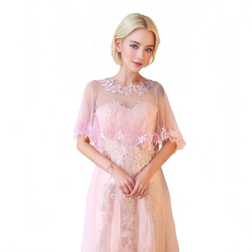 Proumhang Damen Hochzeits Chiffon Schals und Tücher Hochzeitsschleier Umhänge Braut- und Brautjungfern-Accessoires für Abschlussbälle & Partys Chiffon Stola Schals und Capes Einheitsgröße