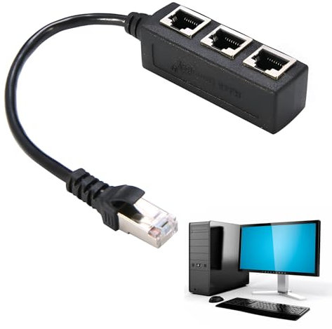Repartiteur Rj45, Repartiteur Cable Ethernet Rj45 Coupleur 1 Mâle vers 3 Femelles, Prise Multiprise Ethernet AdaptateurEthernet Réseau Cat5, Cat5e, Cat6, Cat7