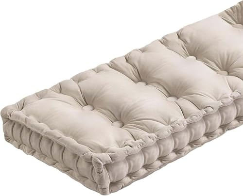BUNQQF Bankauflage 100x30x10cm Wasserfest Bankpolster Sitzkissen Sitzauflage Stuhlkissen Mit rutschfeste Abnehmbare,für Fensterbank Garten Bank