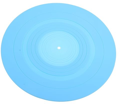 Vinyl Record Protective Mat Silicone Turntable Platter Pad | Blue Silicone, for Turntable Vinyl Disc Record Player, Stable Base, Clean Replacement Pad