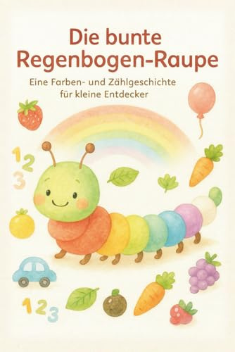 Die bunte Regenbogen-Raupe: Farben lernen, Dinge zählen und Gefühle entdecken – ein liebevolles Bilderbuch für Kinder von 2–4 Jahren